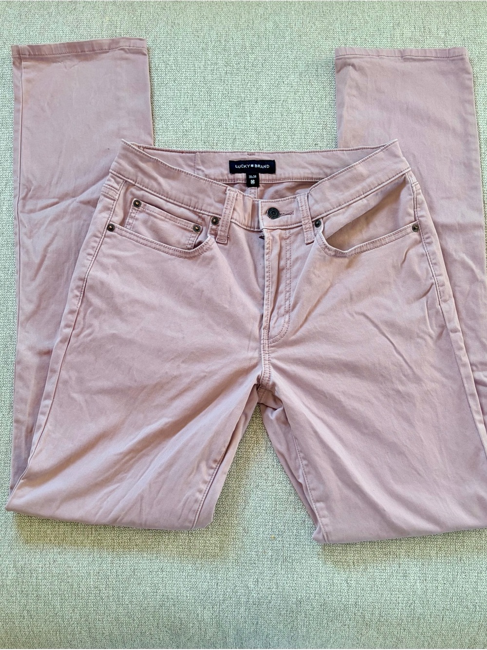 Lucky Brand 121 Heritage Slim Straight Pants 30x34 Mauve Plum Dust ~ Size 30x34